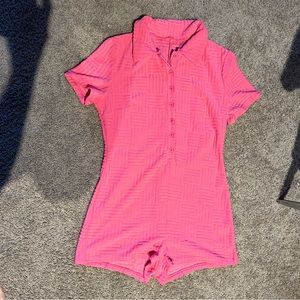 Pink Short Sleeve Jumpsuit